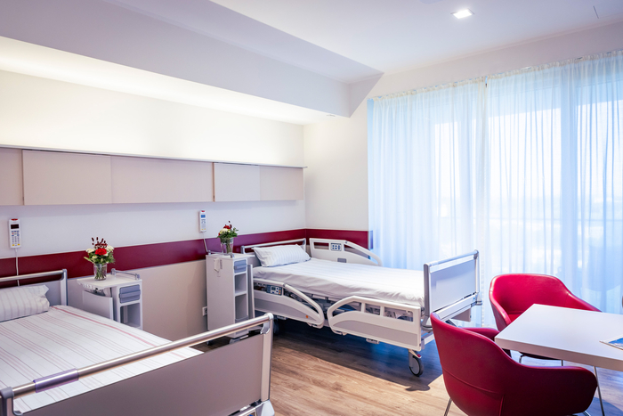 Zweibettzimmer für Wahlleistungspatienten des Marien Hospital Herne.