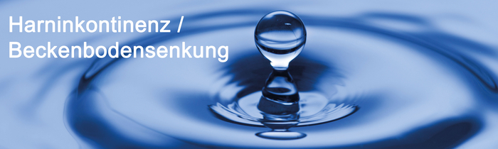 Ein Tropfen, der auf die Wasseroberfläche trifft als Symbol für Harninkontinenz und Beckenbodensenkung
