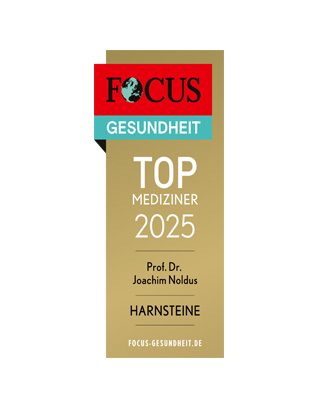 FOCUS-Siegel Prof Noldus "Top Mediziner 2025 für Harnsteine"