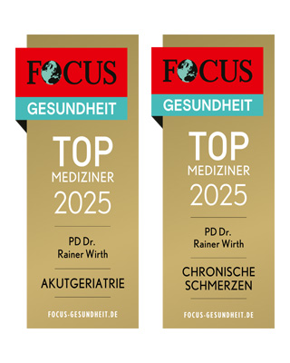 FOCUS-Siegel "Top Mediziner 2025 für Akutgeriatrie und Chronische Schmerzen"