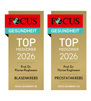 FOCUS-Siegel Prof Roghmann "Top Mediziner 2026 für Prostatakrebs und Blasenkrebs"