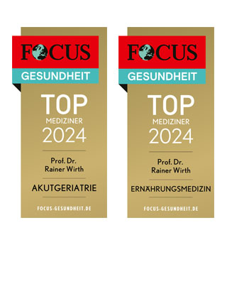 FOCUS-Siegel "Top Mediziner 2024 für Akutgeriatrie und Ernährungsmedizin"