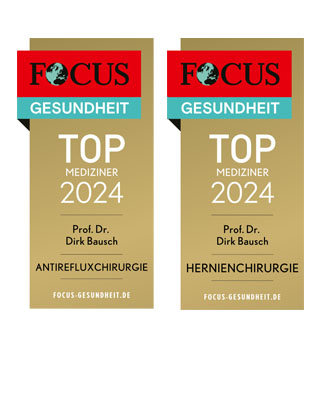 Siegel "Top Mediziner 2024 für Hernienchirurgie und Antirefluxchirurgie"