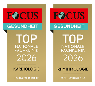 FOCUS-Siegel "Top Nationale Fachklinik 2026 für Kardiologie und Rhythmologie"