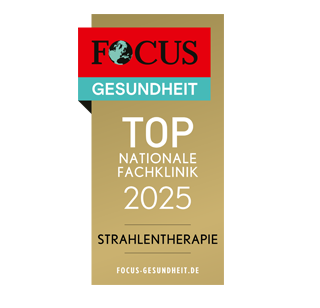 FOCUS-Siegel "Top Nationale Fachklinik 2025 für Strahlentherapie"