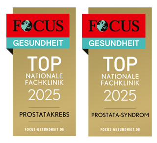 FOCUS-Siegel "Top Nationale Fachklinik 2025 für Prostatakrebs und Prostata-Syndrom"